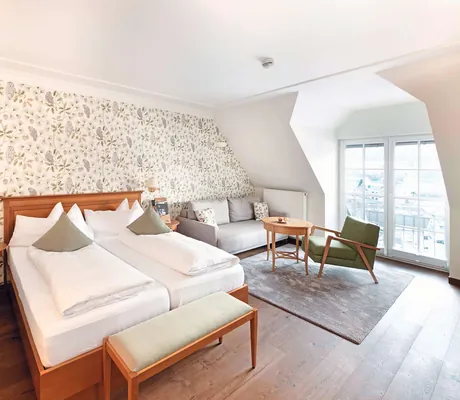 Zimmer mit Rundbogen in Ebner's Waldhof