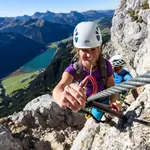Klettern in den Alpen im Tannheimer Tal
