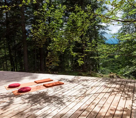 Yogaplattform im Das Kranzbach