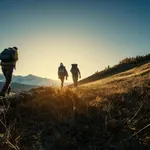 Gruppe Wanderer im Urlaub