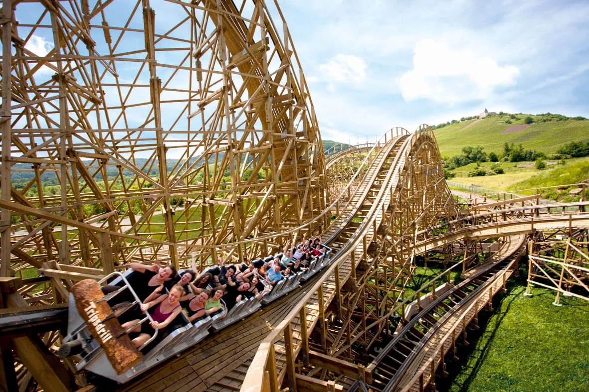 Achterbahn in Tripsdrill