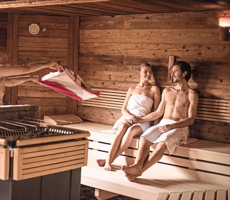 Saunaaufguss in Ebner's Waldhof