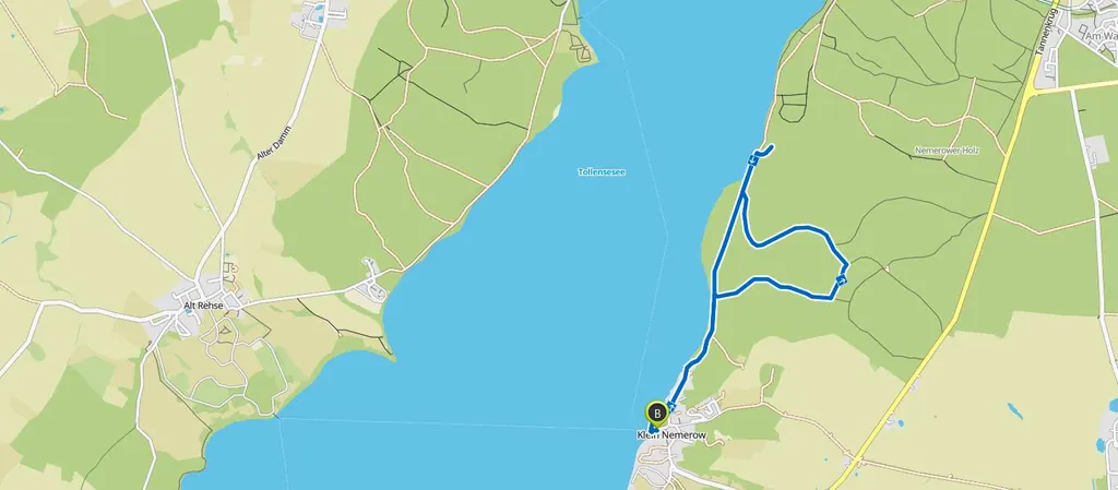 Laufroute 1 am Tolllensesee_WAndern mit Hund