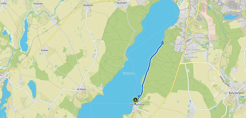 Laufroute2 am Tollensesee_Wandern mit Hund