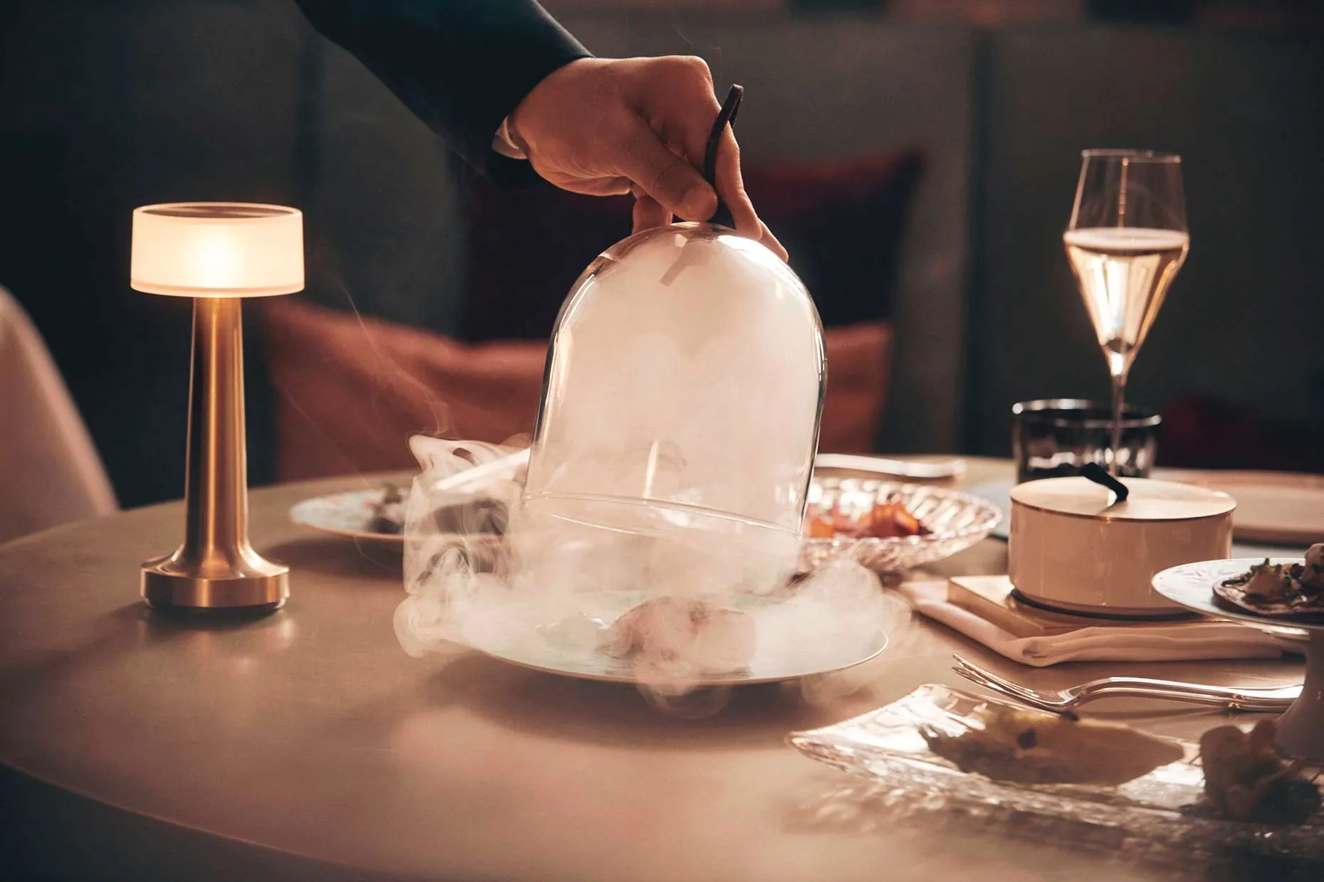 Dampfendes Haubengericht im Grand Resort Bad Ragaz