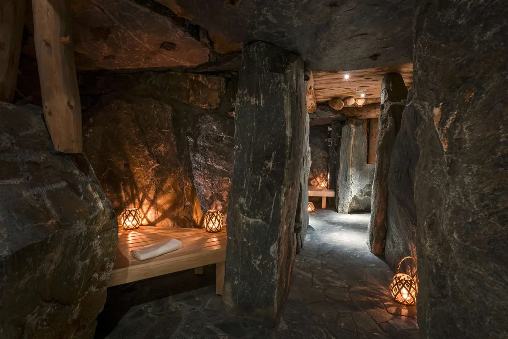 Außergewöhnliche Hotelsaunen: Goldstollen im Hotel Das Goldberg