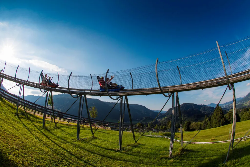 Sommerrodelbahnen im Allg&auml;u: Blick auf die Strecke