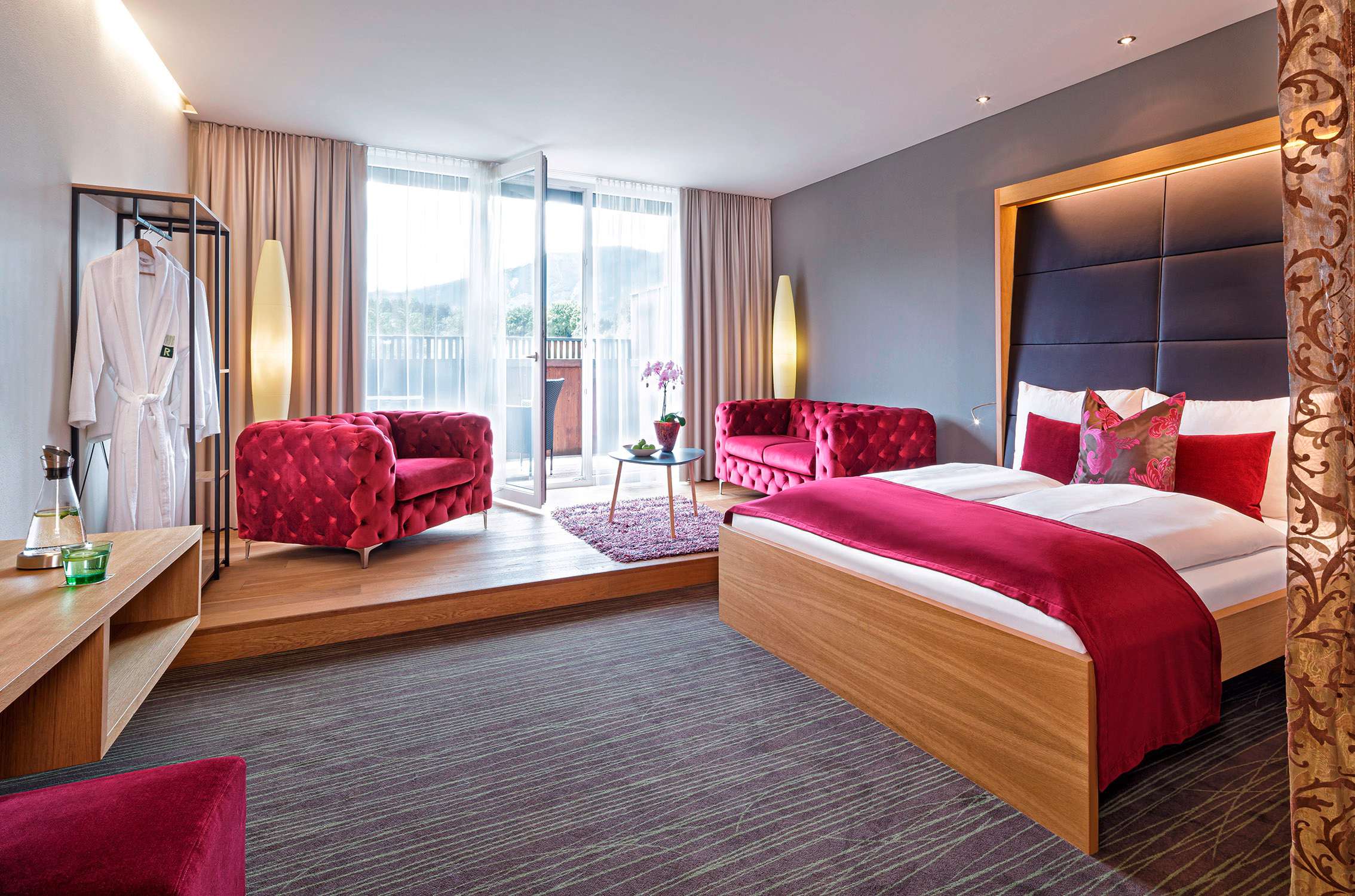 Modern eingerichtetes Zimmer im Wellnesshotel Ritzenhof im Salzburger Land
