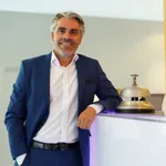 Marcus Fränkle in der Lobby des Hotels