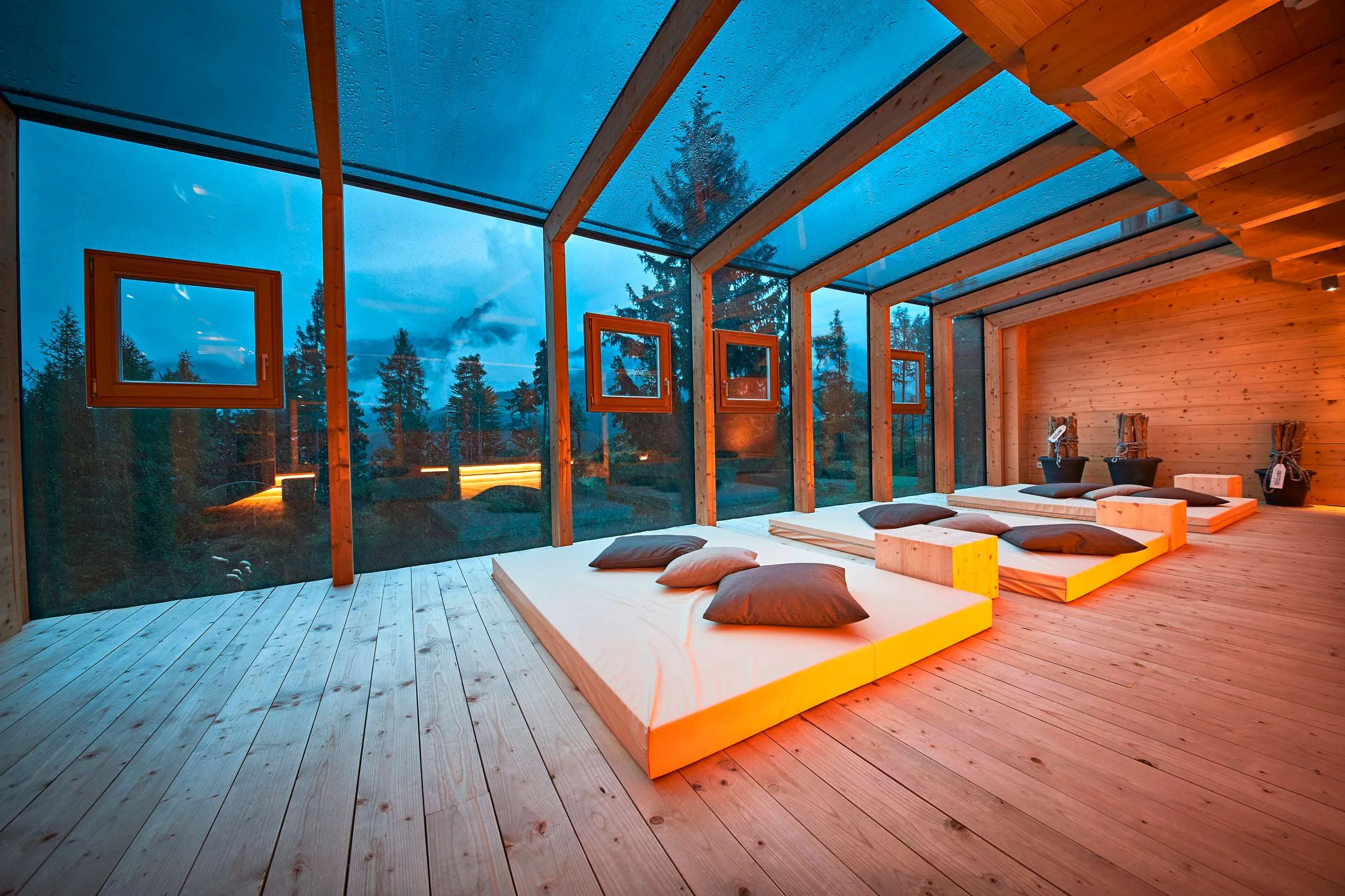 Ruheraum im Wellnessbereich im Rooftophotel FORSTHOFALM