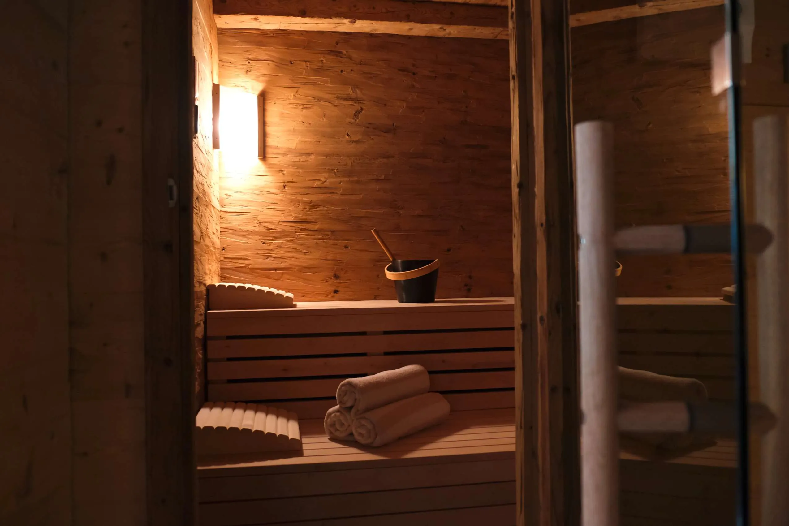 Private Spa im Chalet des Landhotel Haus Waldeck mit Finnischer Sauna
