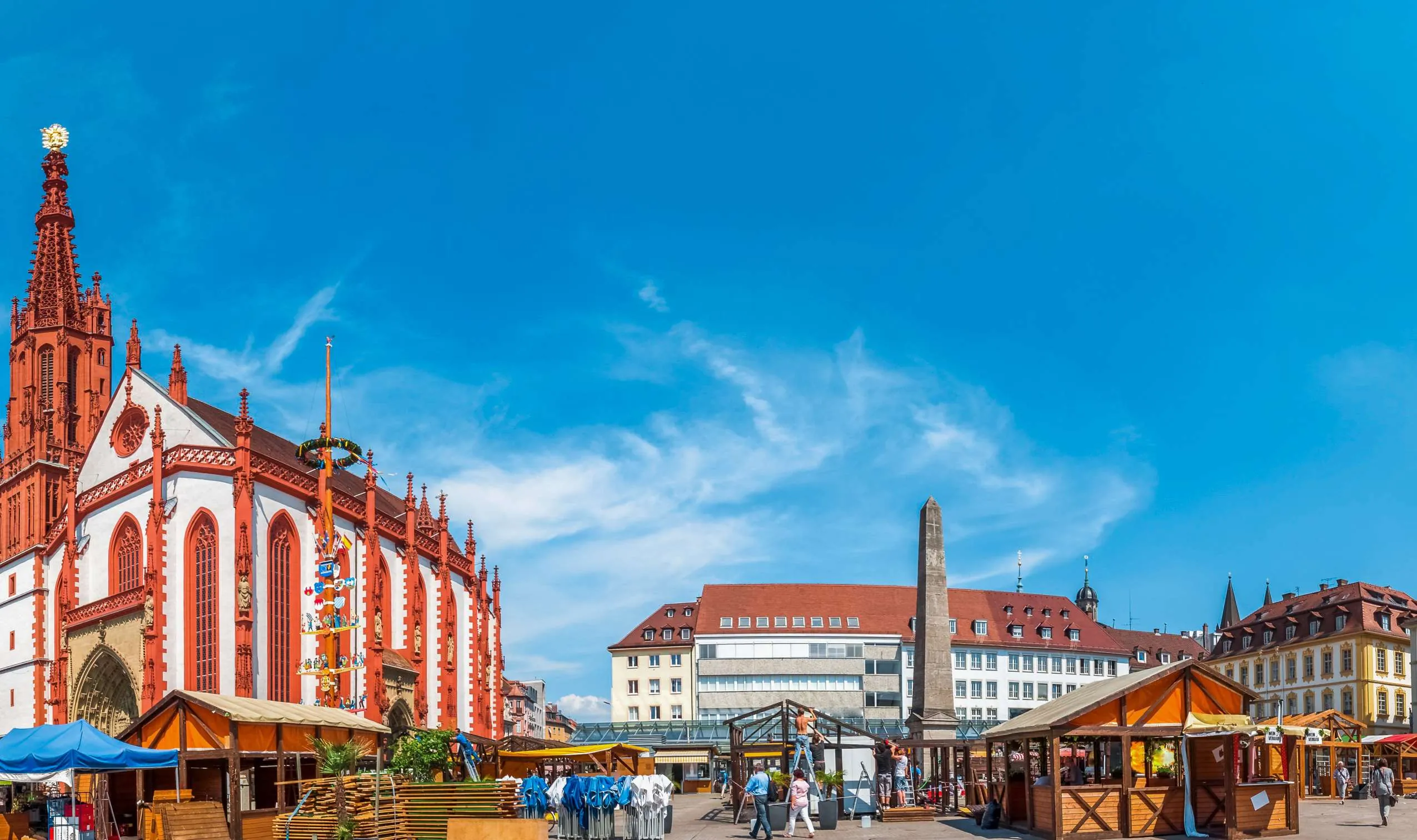 Marktplatz und Kilian Dom in W&uuml;rzburg