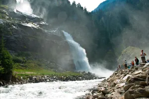 Blick auf die Krimmler Wasserfälle