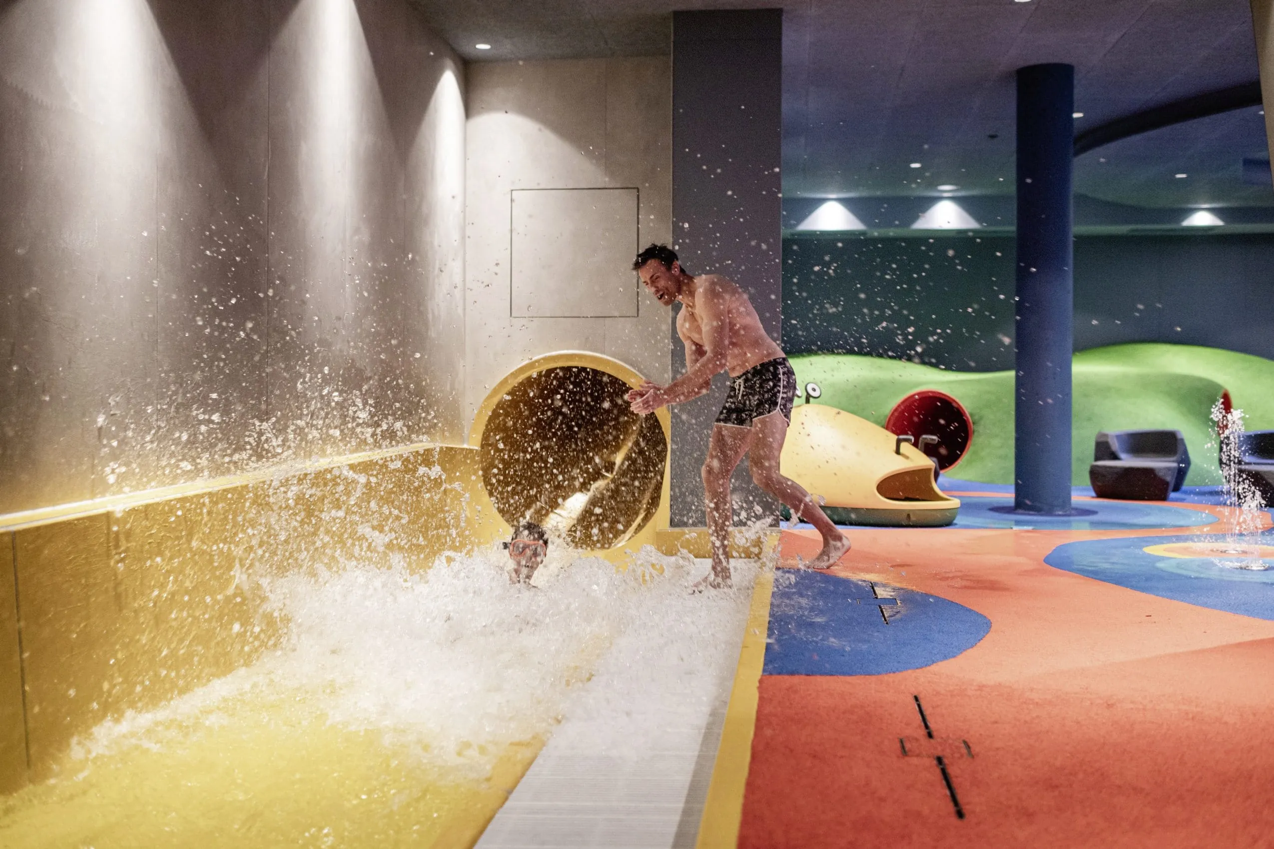 Röhren-Wasserrtusche im Falkensteiner Family Resort Lido