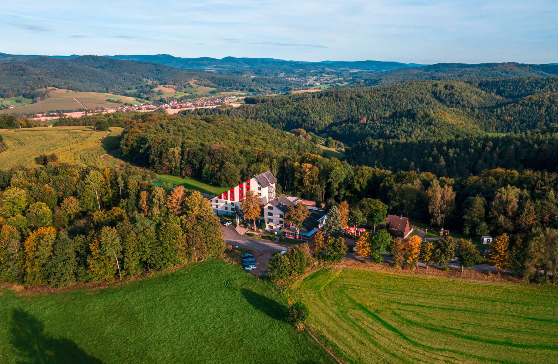 Luftaufnahme des Sporthotel Aktiv und Vital Hotel Thüringen