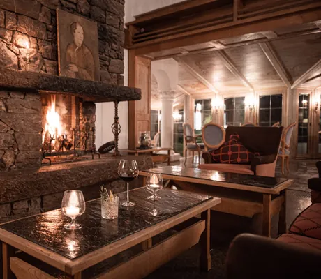 Kaminzimmer im Wellnesshotel Mittelburg