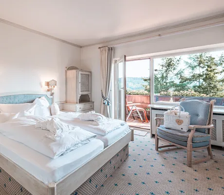 Blick in ein Zimmer des Wellnesshotel Mittelburg im Allgäu