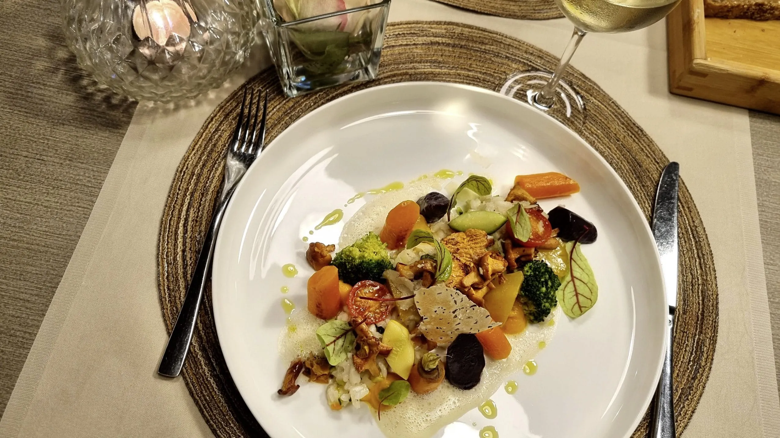 Gourmetteller mit Risotto-Gem&uuml;se im Parkhotel Adler im Schwarzwald