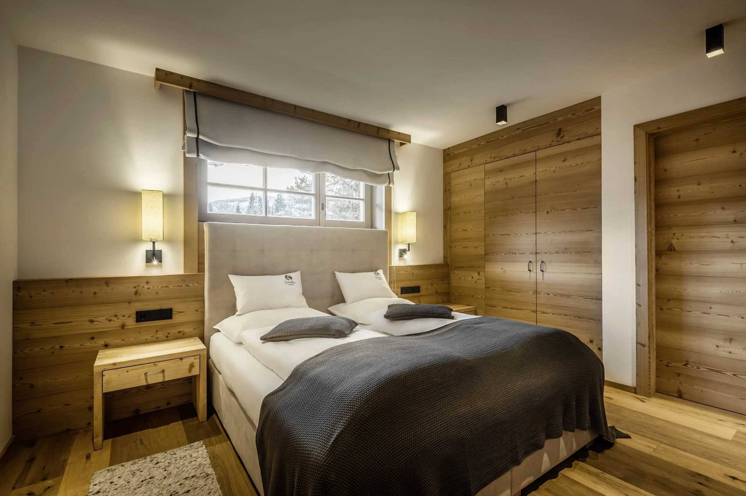 Doppelzimmer im Chalet der Liondes Chalets in Südtirol