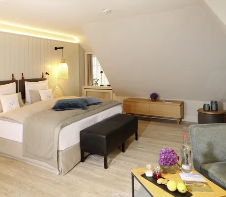 Helles Doppelzimmer im Landhaus Severins Morsum Kliff