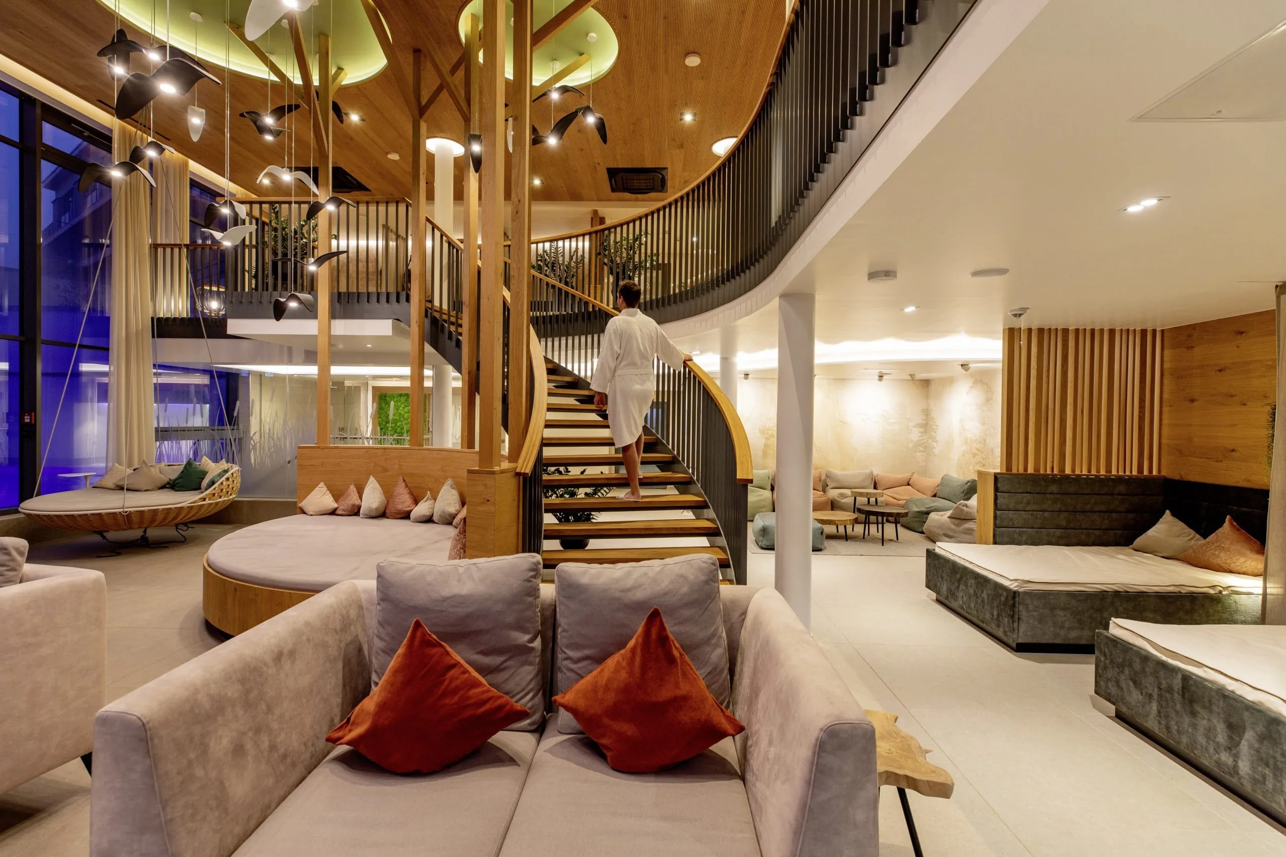 Ruhebereich im Spa des Yoga-Hotels Pfalzblick