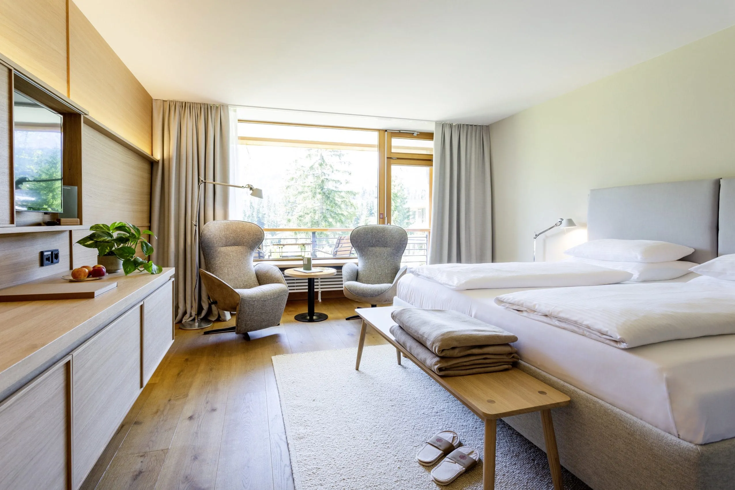 Doppelzimmer im Luxus-Wellnesshotel Das Kranzbach Hotel & Wellnessrefugium in Deutschland