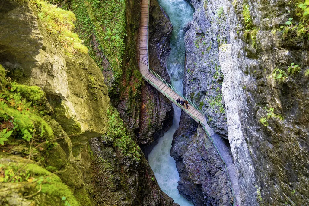 Blick in die Breitachklamm im Allgäu von oben