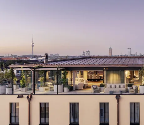 Dachterrasse der Penthouse Garden Suite im Hotel Bayerischer Hof