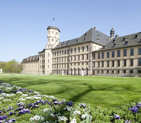 Blumenwiese vor dem Stadtschloss Fulda