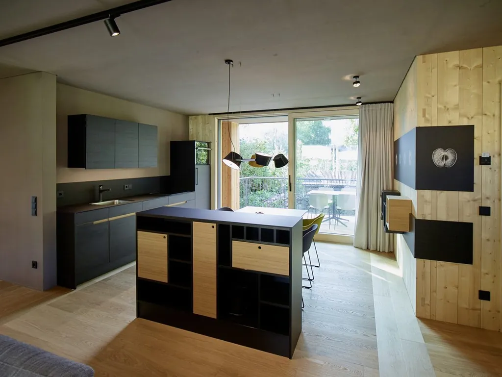 Luxus-Chalet mit hochwertiger Küche und Massivholzwänden