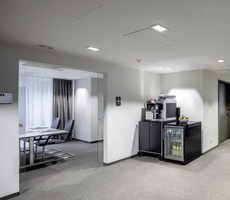 Tagungsetage im Hotel 47° mit Kaffeemaschine im Pausenbereich