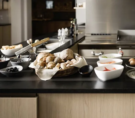 Das Frühstücksbuffet des MyParadies in Sulden lockt mit großer Vielfalt