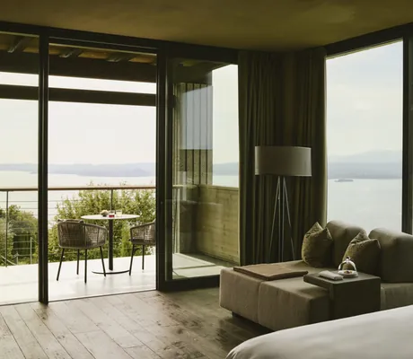 Zimmer mit Balkon oberhalb des Gardasees im Cape of Senses